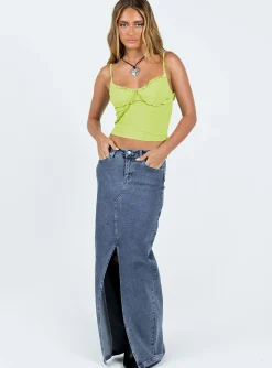 Princess Polly Fernad Ruffle Cami  Green Shop