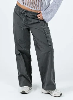 Princess Polly Fernando Parachute Pants  Slate Cheap