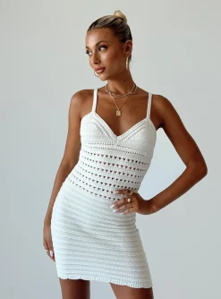 Princess Polly Finn Mini Dress  White Sale