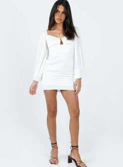 Princess Polly First Move Mini Dress  White Online