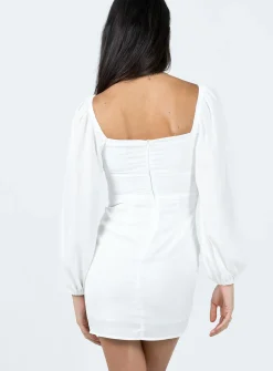 Princess Polly First Move Mini Dress  White Online