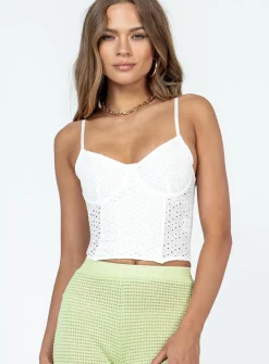 Princess Polly Fleetwood Top  White Sale