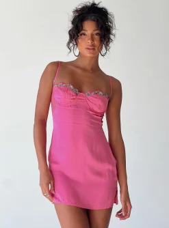 Princess Polly Floreto Mini Dress  Pink Cheap