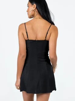 Princess Polly Floreto Mini Dress  Black Cheap