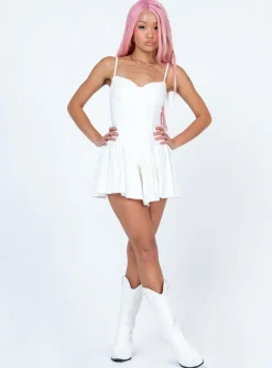 Princess Polly Floria Romper  White Fashion