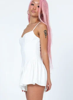 Princess Polly Floria Romper  White Fashion