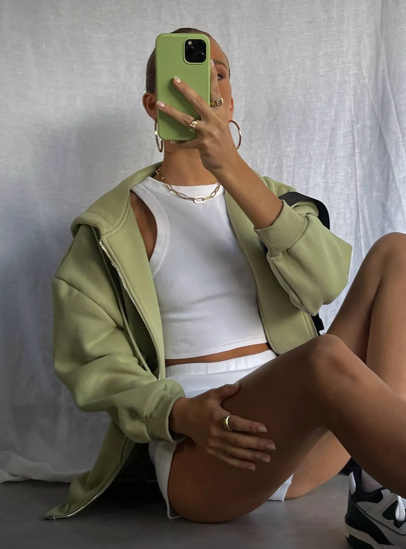 Princess Polly Florida Zip Up Sweatshirt Green Best Sale