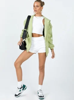 Princess Polly Florida Zip Up Sweatshirt Green Best Sale