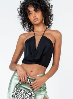 Princess Polly Florin Top  Black Discount