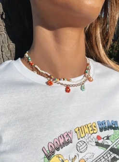 Princess Polly Flower Bliss Necklace Gold / Multi Best Sale