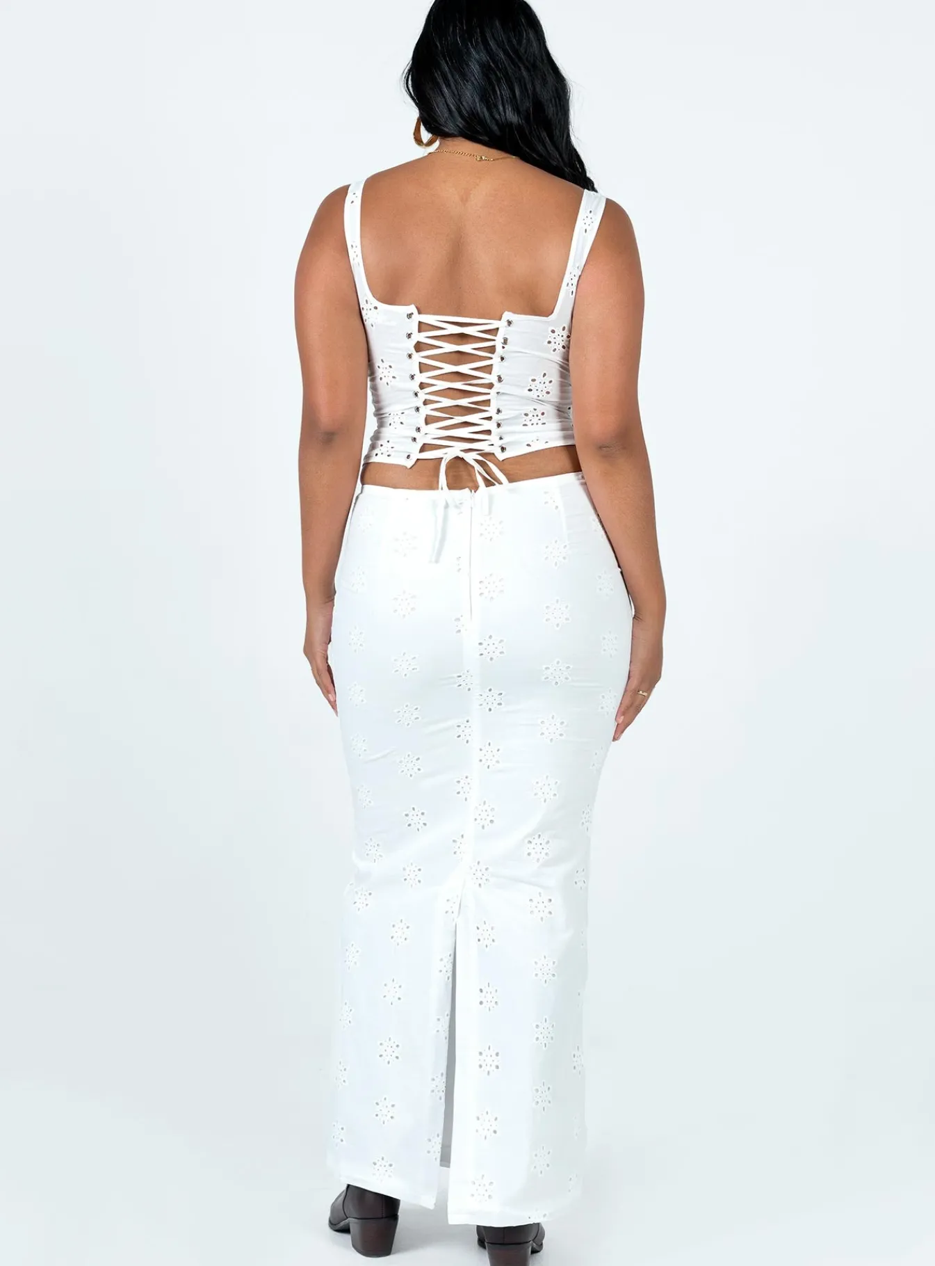Princess Polly Flowerfields Maxi Skirt Ivory Discount