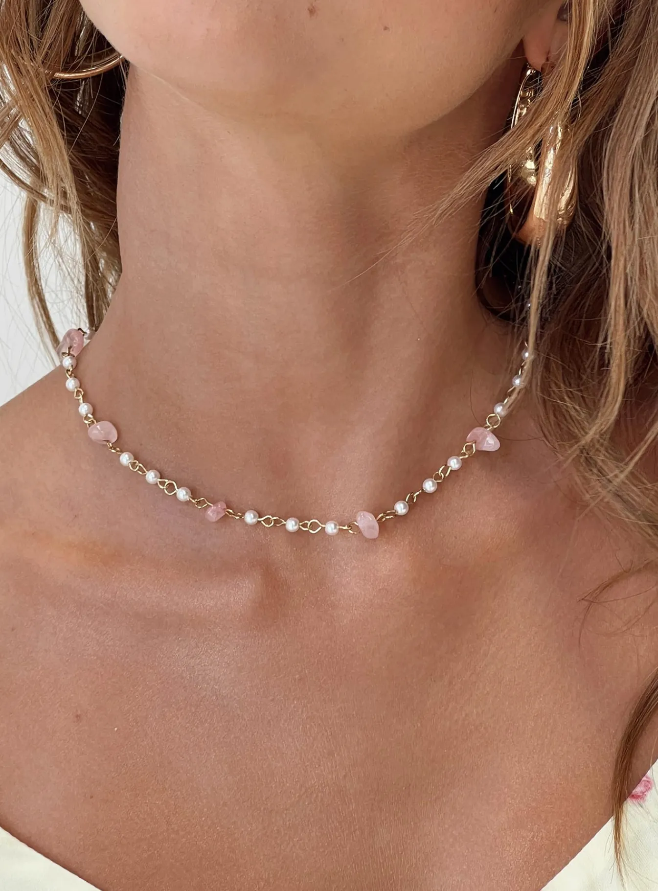 Princess Polly Floyd Necklace Gold / Pink Hot