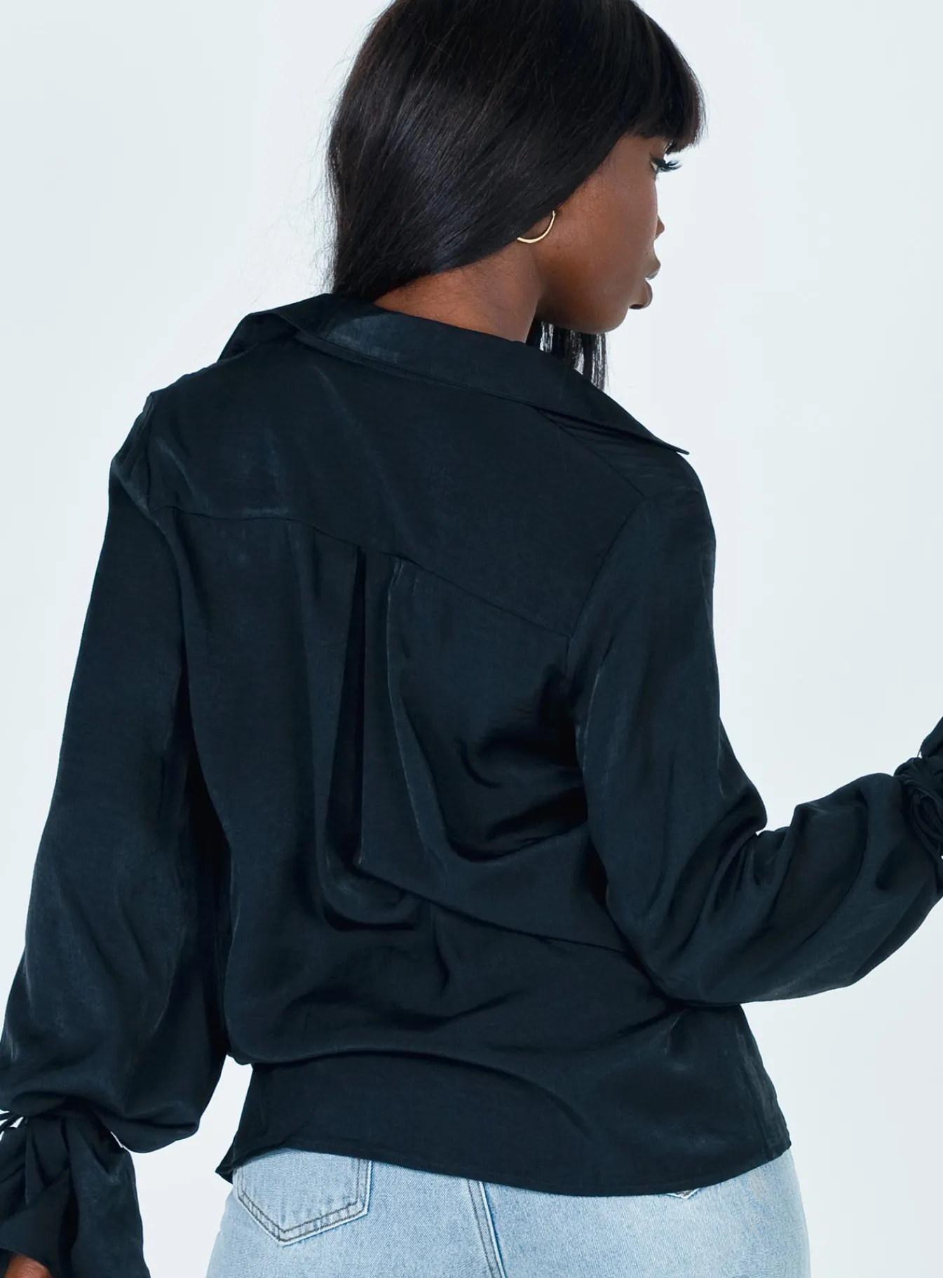 Princess Polly Forbidden Shirt Black New