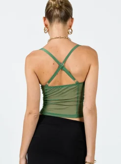 Princess Polly Foresta Bustier Top Green Clearance