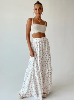 Princess Polly Fowler Maxi Skirt  White Store