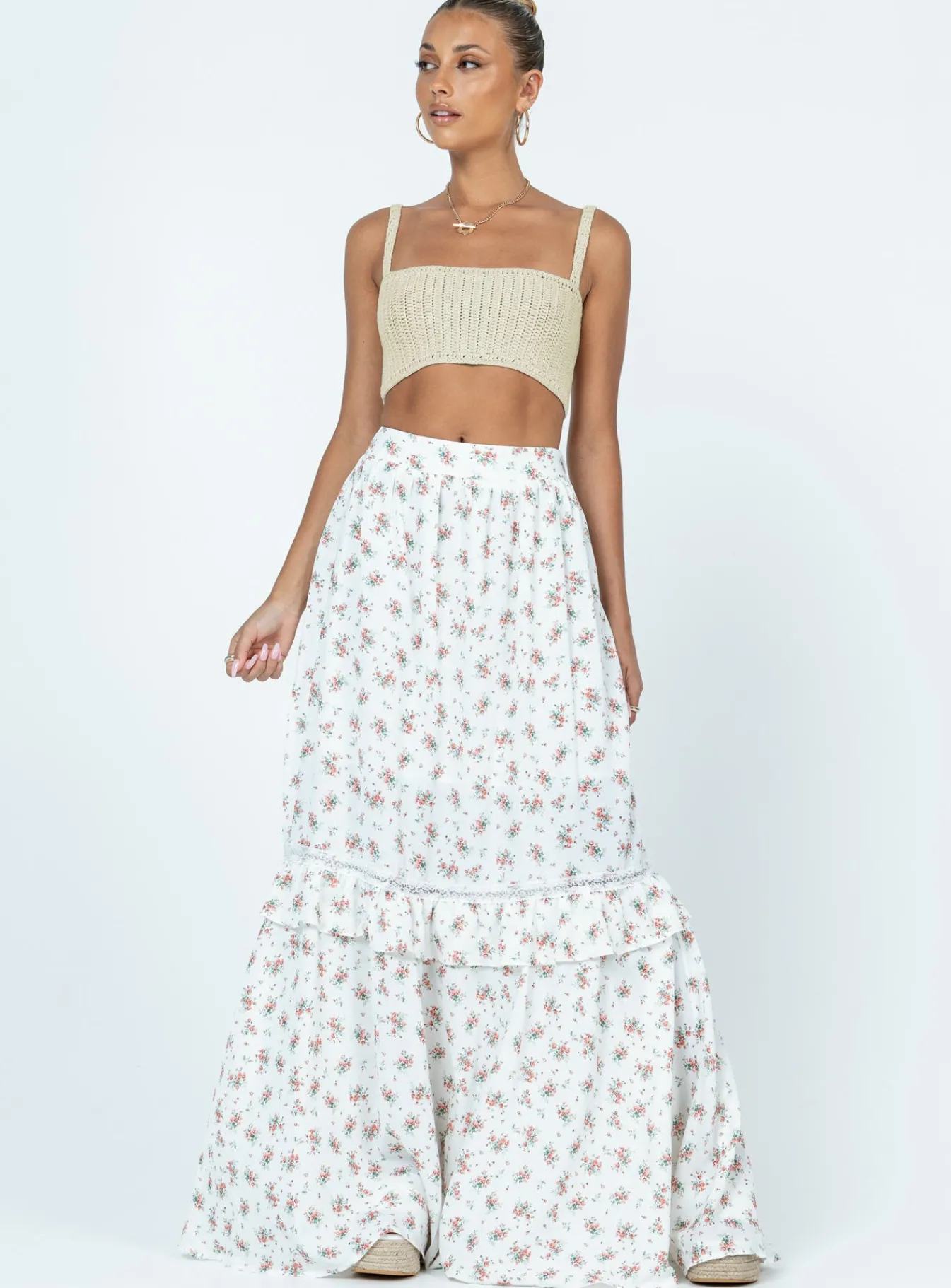 Princess Polly Fowler Maxi Skirt White Store