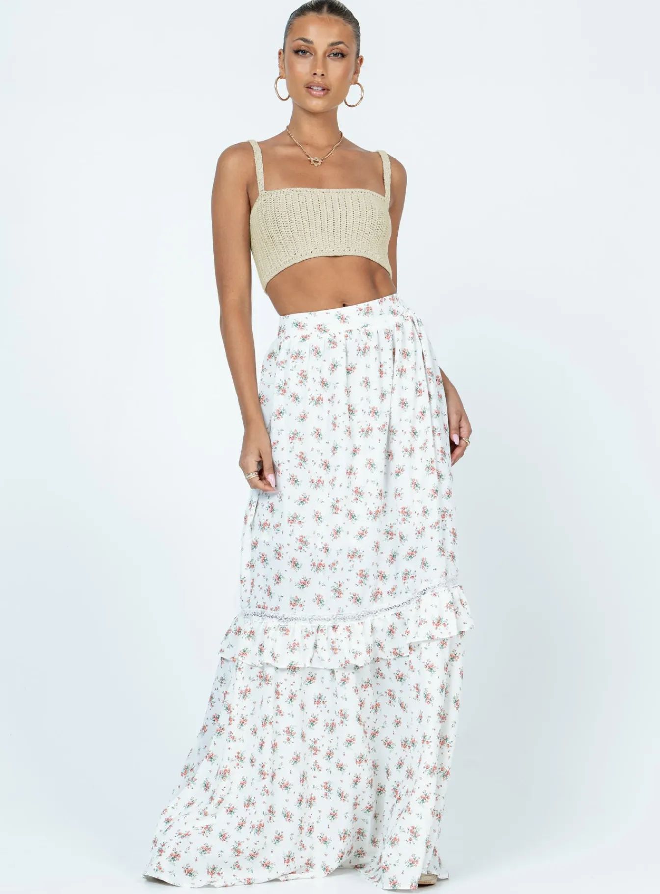 Princess Polly Fowler Maxi Skirt White Store