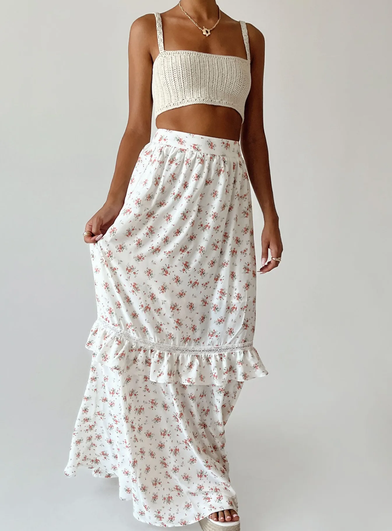 Princess Polly Fowler Maxi Skirt White Store