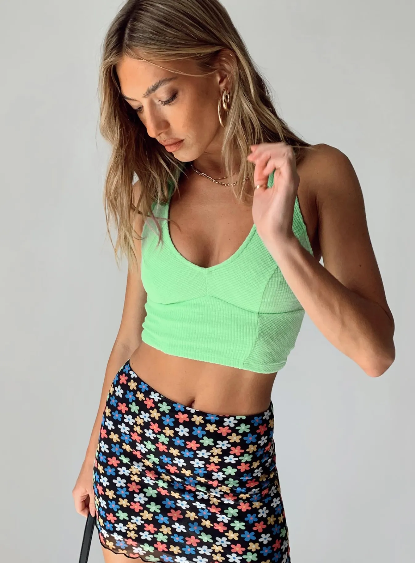Princess Polly Frances Top Green Clearance