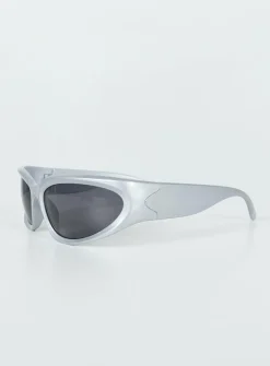 Princess Polly Francese Sunglasses  Silver New