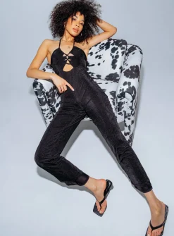 Princess Polly Frankie Jumpsuit  Black Online