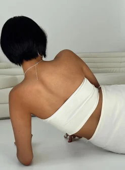 Princess Polly Franklyn Strapless Top  Cream Best