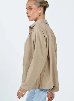 Princess Polly Frannie Corduroy Jacket Cream Hot