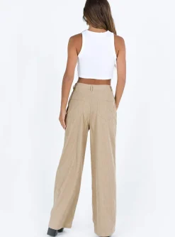 Princess Polly Frannie Corduroy Pants Cream Sale