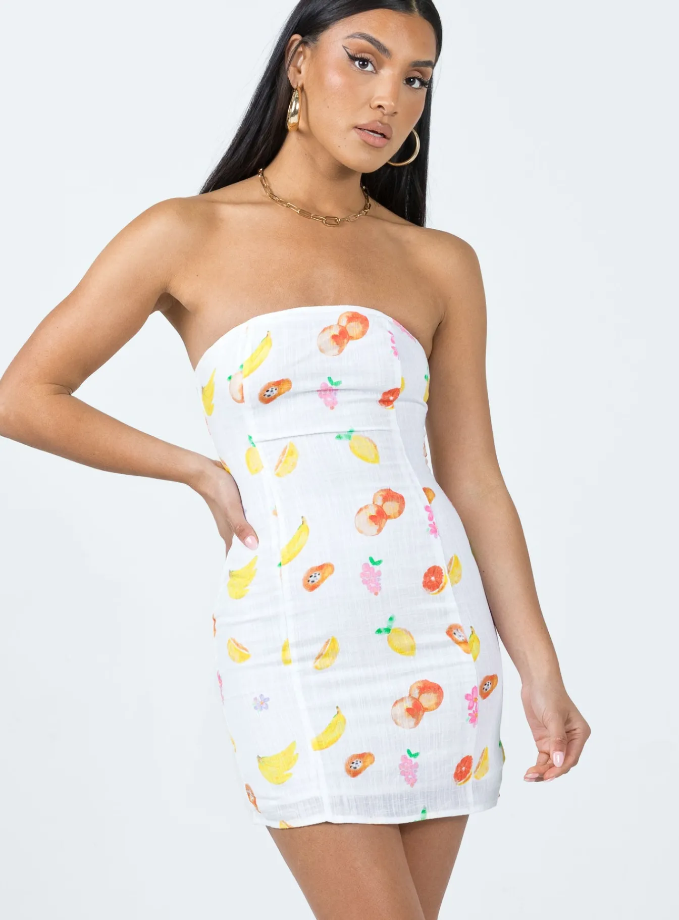 Princess Polly Fruity Strapless Mini Dress Multi Best Sale