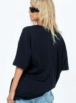 Princess Polly Future Oversize Tee  Black Cheap