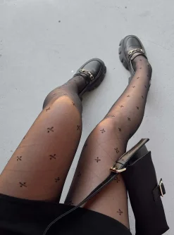 Princess Polly Gabrysia Stockings  Black New