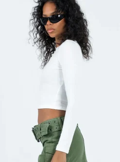 Princess Polly Gadigal Long Sleeve Top  White Best Sale