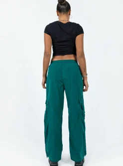 Princess Polly Gama Parachute Pants Teal Outlet