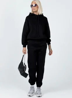 Princess Polly Game On Hoodie  Black Hot