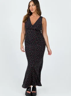 Princess Polly Garrick Maxi Dress/ Red   Black Discount