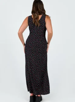 Princess Polly Garrick Maxi Dress/ Red Black Discount