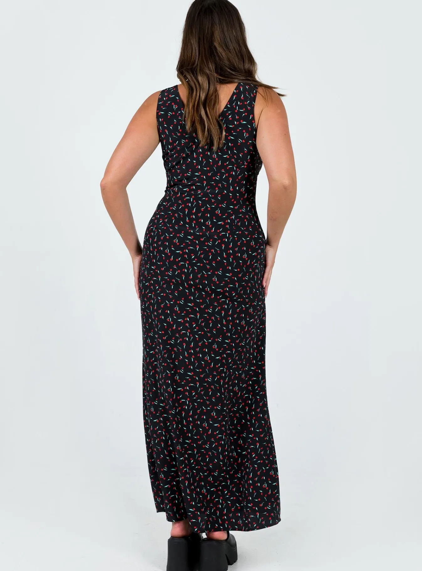 Princess Polly Garrick Maxi Dress/ Red Black Discount