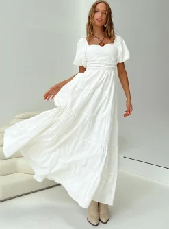 Princess Polly Garrity Maxi Dress White Sale