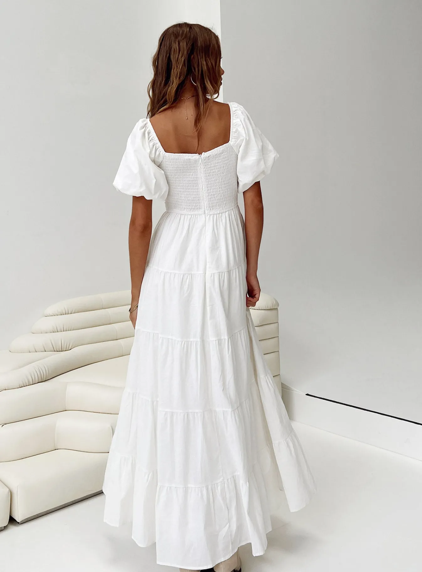 Princess Polly Garrity Maxi Dress White Sale