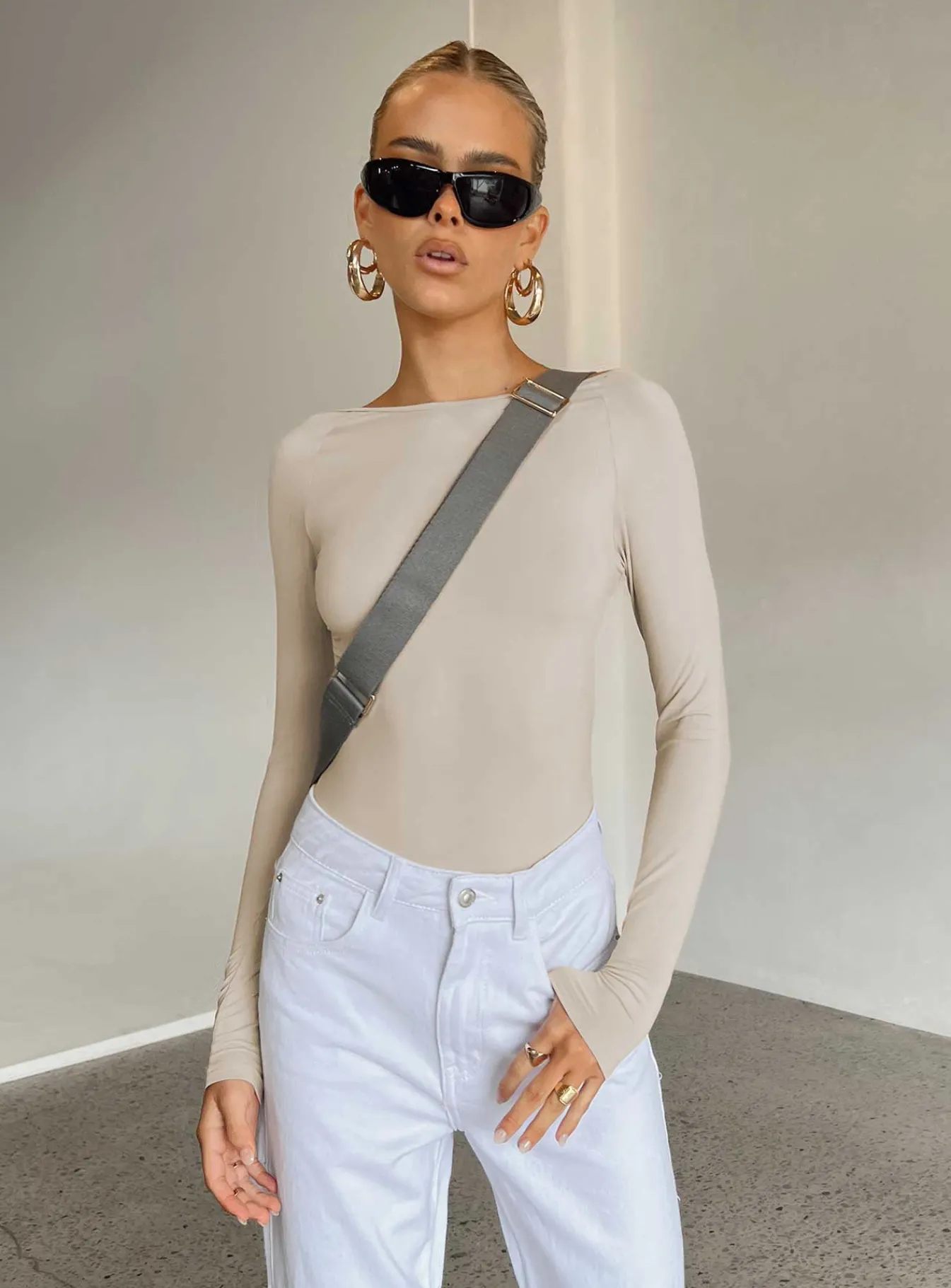 Princess Polly Gatewood Long Sleeve Bodysuit Bone Shop