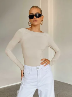 Princess Polly Gatewood Long Sleeve Bodysuit Bone Shop