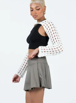 Princess Polly Gavin Pleated Mini Skirt Grey Best