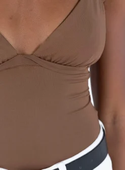 Princess Polly Gazel Bodysuit  Brown Best Sale