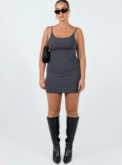Princess Polly Geary Mini Dress  Grey New