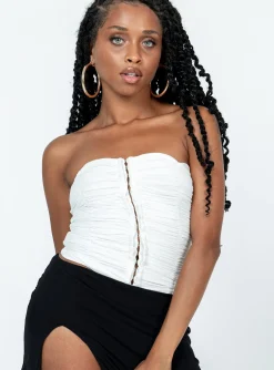 Princess Polly Geller Strapless Top White Outlet