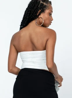 Princess Polly Geller Strapless Top White Outlet