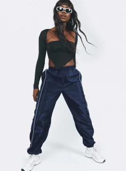 Princess Polly Genelin Pants  Navy Flash Sale
