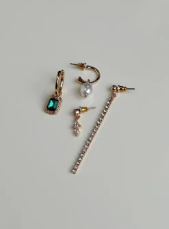 Princess Polly Geneve Earring Pack Multi   Gold Best