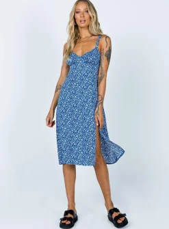 Princess Polly Georgia Midi Dresslower Impact   Navy Clearance