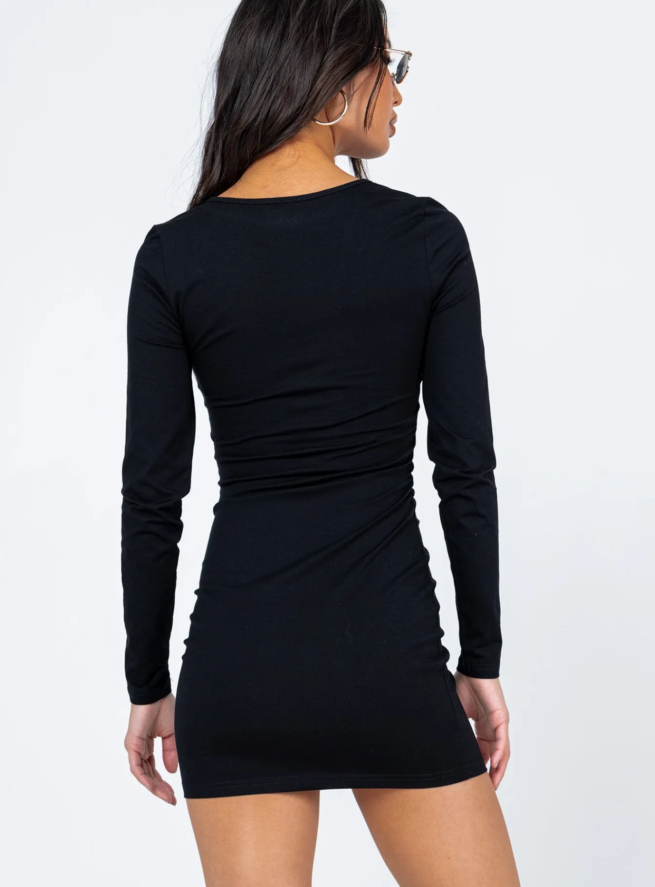 Princess Polly Georgie Mini Dress Black Discount